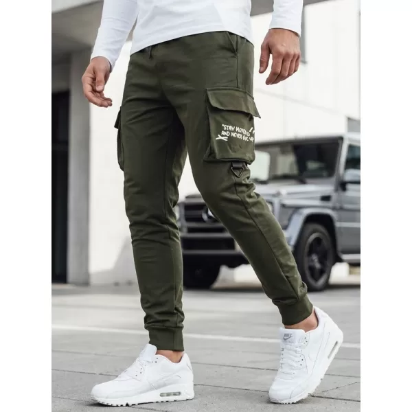  Pánske nohavice DSTREET UX4162 ZELENÁ 