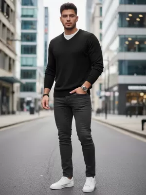 Pánsky sveter DSTREET WX2314 ČIERNA