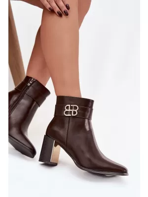 Dámske topánky na podpätku BOTO GALINNE 40566 BROWN