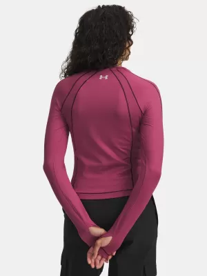 Dámske tričko UNDER ARMOUR UA COLDGEAR TEXTURED CREW 6003999-659 ČERVENÁ