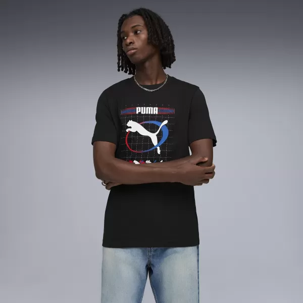  Pánske tričko PUMA GRAPHIC TEE 691786_01 PUMA BLACK 