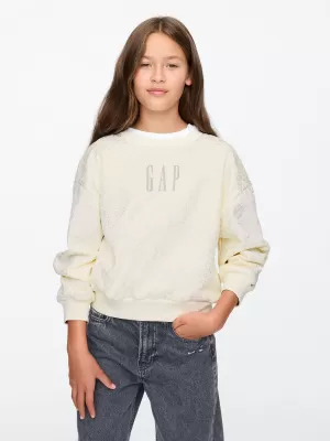 Detská mikina GAP LOGO SWEATSHIRT 628718-01 IVORY FROST