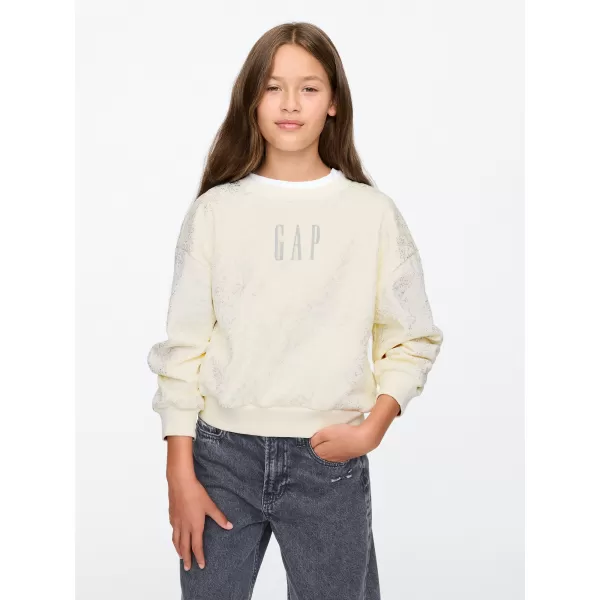  Detská mikina GAP LOGO SWEATSHIRT 628718-01 IVORY FROST 