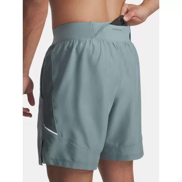  Pánske šortky UNDER ARMOUR UA LAUNCH PRO 2N1 7'' SHORTS 1376831-323 ZELENÁ 