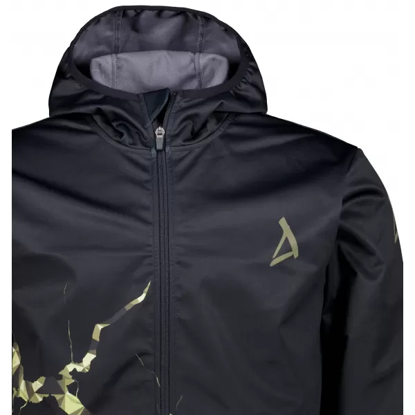  Pánska softshellová bunda premium ALTISPORT VOJ/ALM129JACK01 ČIERNA/MILITARY 