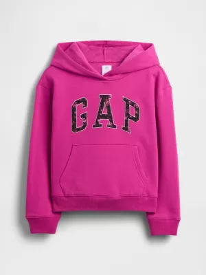 Detská mikina GAP LOGO HOODIE PULLOVER 843868-03 BRIGHT FUCHSIA