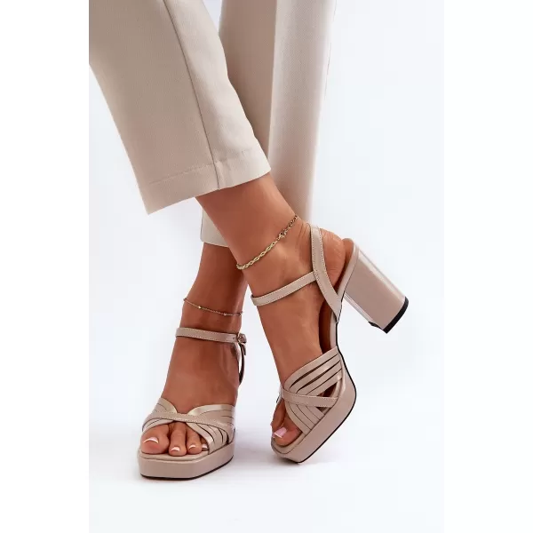  Dámske sandále D&A MR38-668 BEIGE 