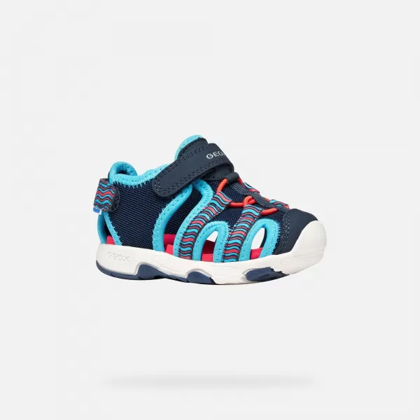  Chlapčenské sandále GEOX SANDAL MULTY B650FA0CE14CF44D MODRÁ 