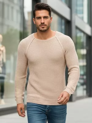 Pánsky sveter DSTREET WX1578 BÉŽOVÁ
