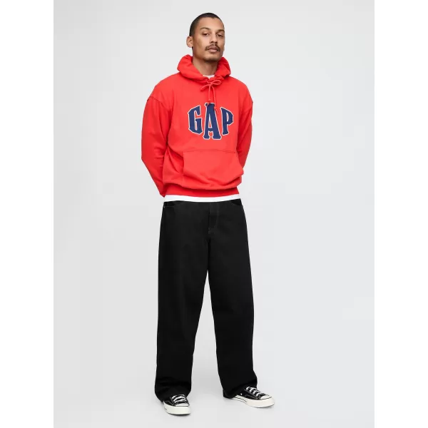  Pánska mikina GAP LOGO PULLOVER HOODIE 744728-02 TOMATO SAUCE 
