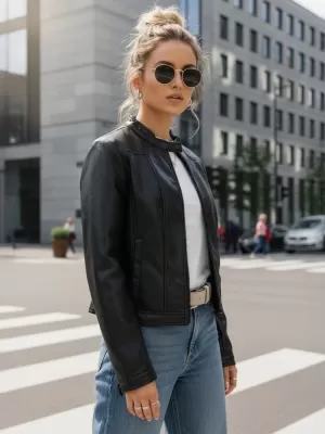 Dámska bunda DSTREET TY5568 ČIERNA