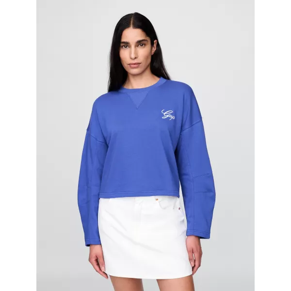  Dámska mikina GAP LOGO HORSESHOE SWEATSHIRT 767368-02 DAZZLING BLUE 
