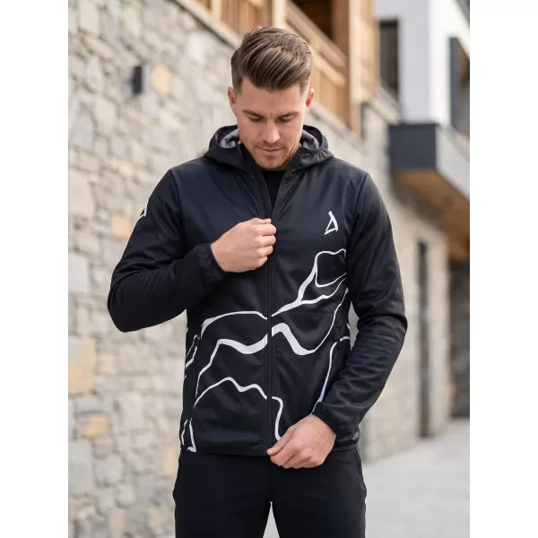  Pánska softshellová bunda premium ALTISPORT VOJ/ALM073JACK01 ČIERNA 