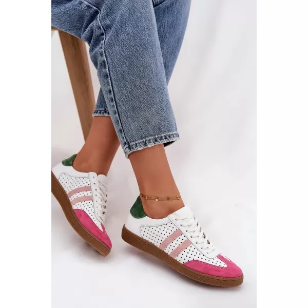  Dámske tenisky ZAZOO N1318 PINK/WHITE/GREEN 