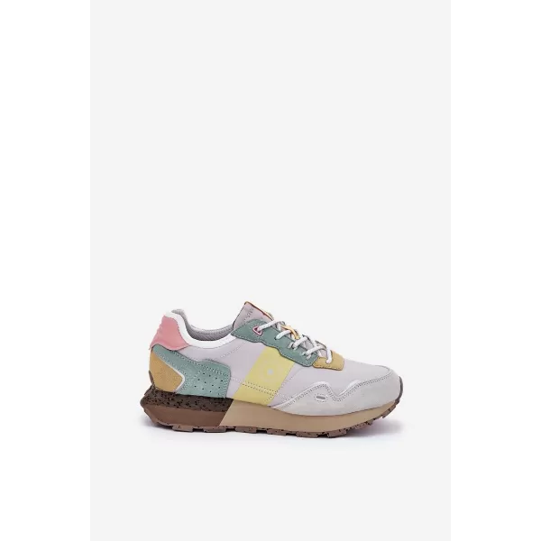  Dámske topánky BIG STAR RR274244 YELLOW/GREY Big Star Shoes 
