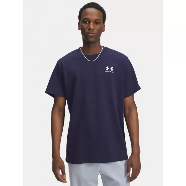  Pánske tričko UNDER ARMOUR UA M LOGO EMB HEAVYWEIGHT SS 1373997-411 MODRÁ 