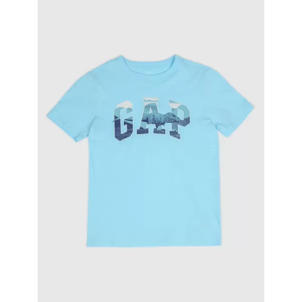  Detské tričko GAP LOGO TEE 768109-03 CHLORINE BLUE 