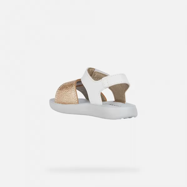  Dievčenské sandále GEOX SANDAL LIGHTFLOPPY B455TB054AJC0232 BIELA 