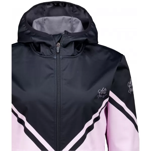  Dámska softshellová bunda premium ALTISPORT VOJ/ALW101JACK01 RUŽOVOČIERNA 