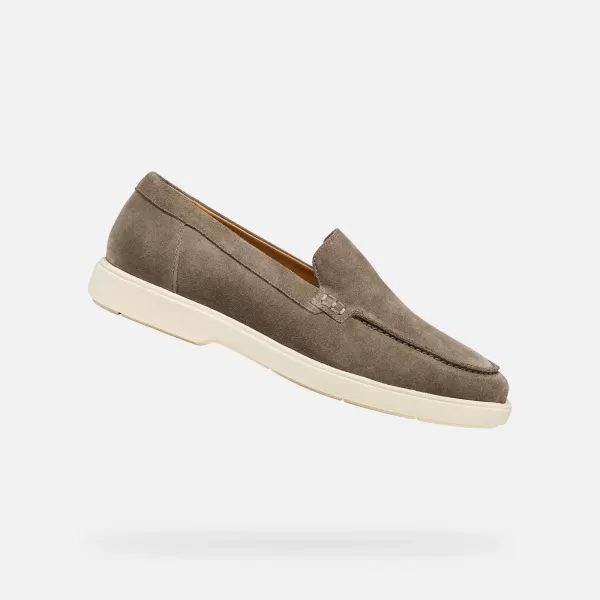  Pánske mokasíny GEOX SPHERICA EC17 G014394 ŠEDÁ 