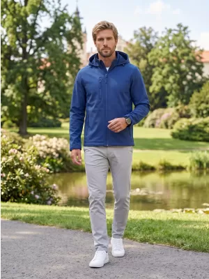 Pánska softshellová bunda ALTISPORT NoPrint NP/ALM845 KRÁĽOVSKY MODRÁ