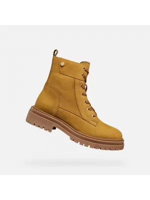 Dámske členkové čižmy GEOX IRIDEA G009240 JANTÁROVÁ