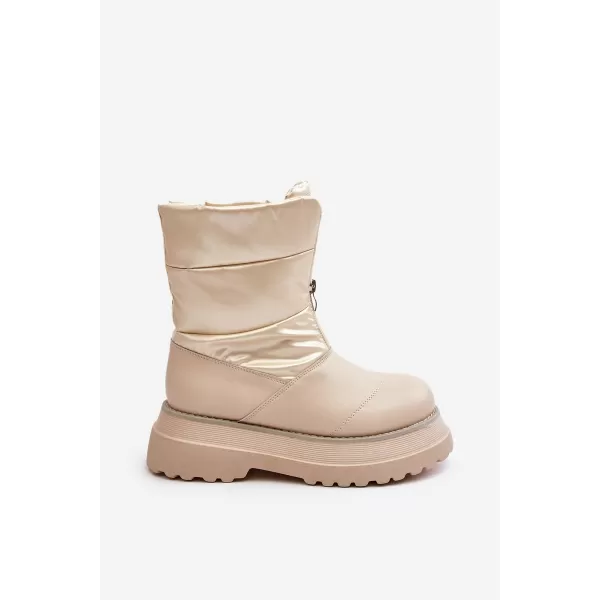  Dámske snehule GOE MM2N4079 BEIGE 