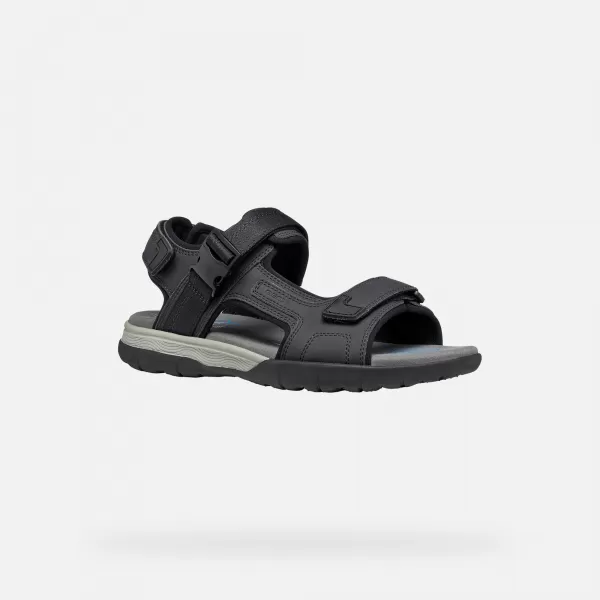  Pánske sandále GEOX SPHERICA EC5 G014391 ČIERNA 