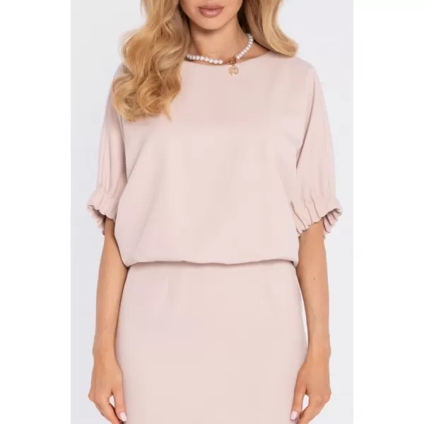  Dámske šaty MOE M904 LIGHT BEIGE 