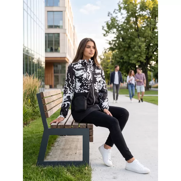  Dámska bunda KIXMI ZIANA ČIERNA/BIELA 