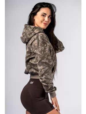 Mikina na zips POWER 895 LIGHT BROWN CAMO Nebbia