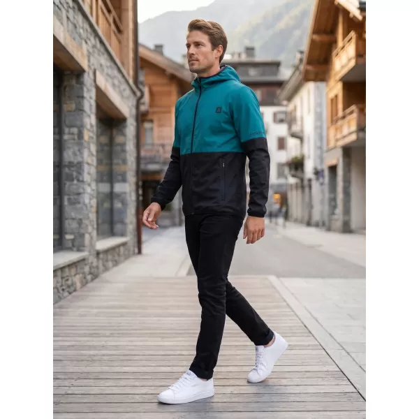  Pánska softshellová bunda premium ALTISPORT VOJ/ALM051JACK01 PETROLEJOVÁ/ČIERNA 