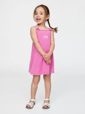 Detské šaty GAP LOGO TANK DRESS 771367-01 STANDOUT PINK