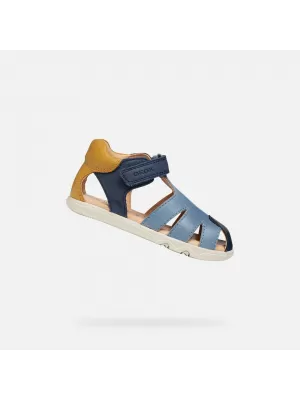 Chlapčenské sandále GEOX SANDAL STEPPIEUP B656PC000CLC0916 MODRÁ