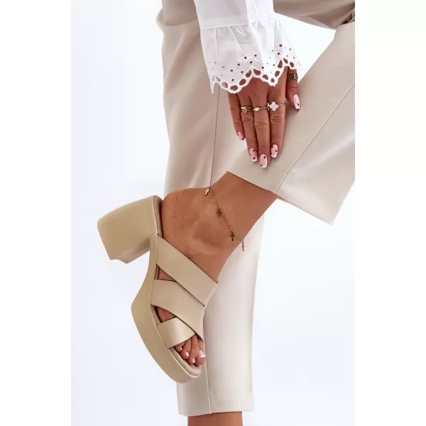  Dámske žabky ZAZOO 40373 BEIGE 