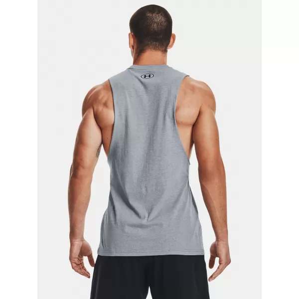  Pánske tielko UNDER ARMOUR LEFT CHEST CUT OFF TANK 1329286-035 ŠEDÁ 