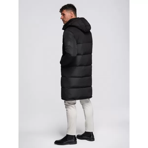  Pánsky kabát OMBRE OM-JALJ-0309 ČIERNA 