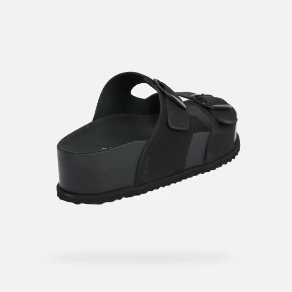  Dámske šľapky GEOX SANDYBETT HIGH G012956 ČIERNA 