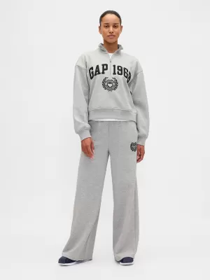 Dámske tepláky GAP WIDE LEG SWEATPANTS 852838-04 HEATHER GREY