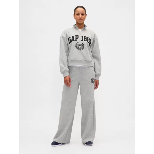 Dámske tepláky GAP WIDE LEG SWEATPANTS 852838-04 HEATHER GREY 