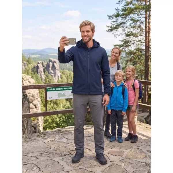  Pánska softshellová bunda ALTISPORT NoPrint NP/ALM845 NÁMORNÁ MODRÁ 