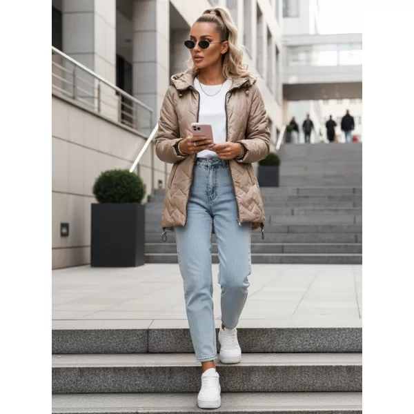  Dámska bunda DSTREET TY5609 KARAMELOVÁ 