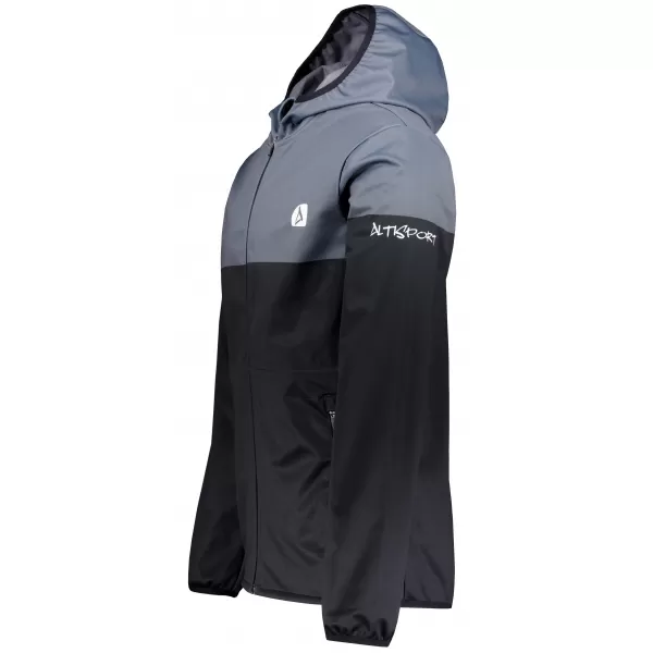  Pánska softshellová bunda premium ALTISPORT VOJ/ALM051JACK01 ŠEDOČIERNA 