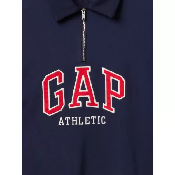  Pánska mikina GAP POLO HALF ZIP SWEATSHIRT 744734-01 NAVY UNIFORM 