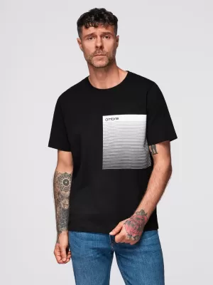 Pánske tričko OMBRE OM-TSPT-0246 ČIERNA