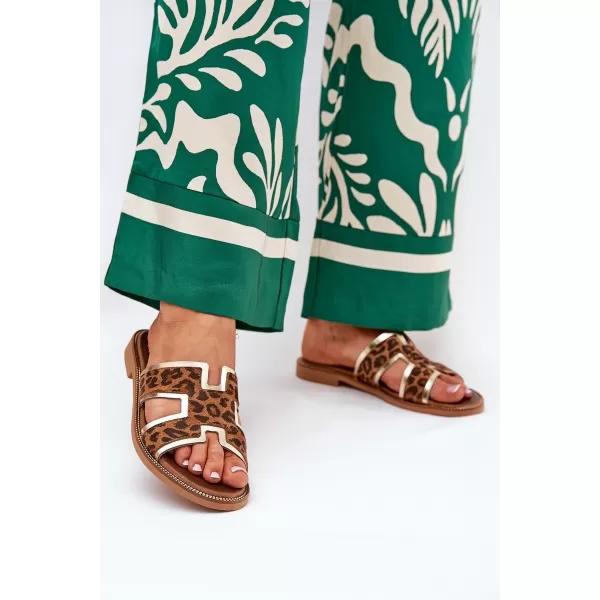  Dámske šľapky ZAZOO 40383 BROWN 