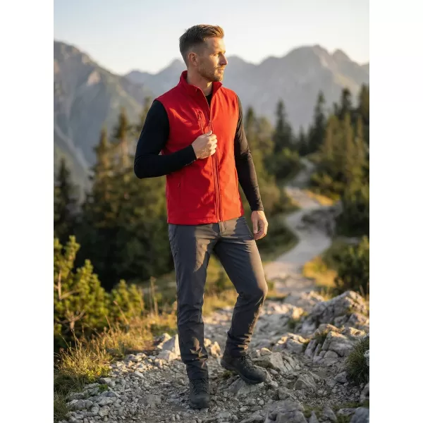  Pánska softshellová vesta ALTISPORT NoPrint NP/ALM865 ČERVENÁ 