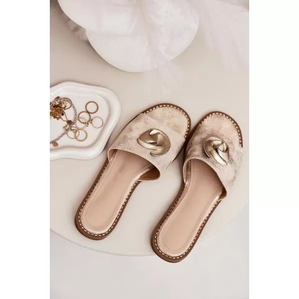  Dámske sandále S.BARSKI KV51-007 LIGHT GOLD 