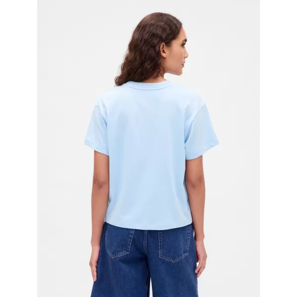  Dámske tričko GAP LOGO TEE 833101-00 LIGHT BLUE SHADOW 