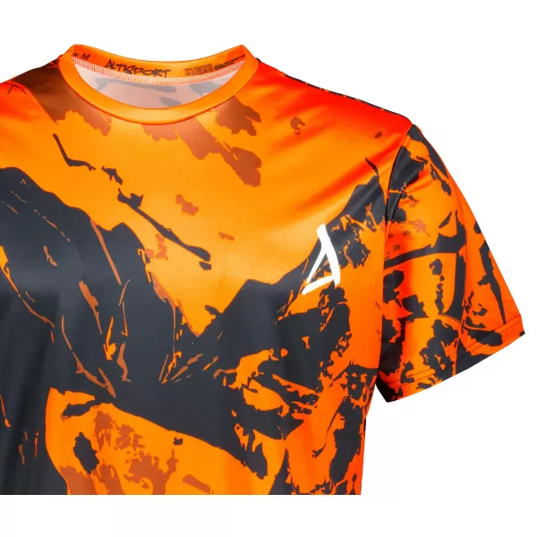  Pánske tričko premium ALTISPORT VOJ/ALM131TR01 ORANŽOVÁ/ČIERNA 
